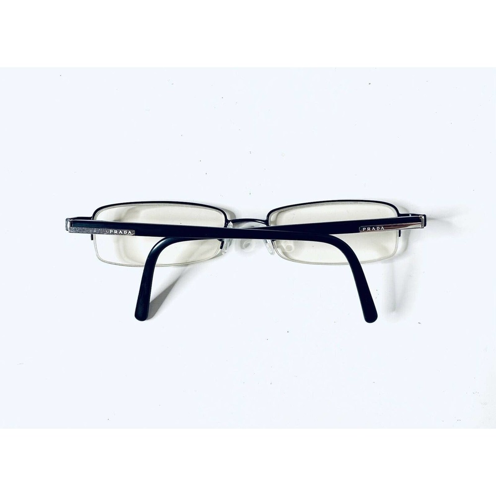 Prada Black Metal Rectangular Glasses - image 7